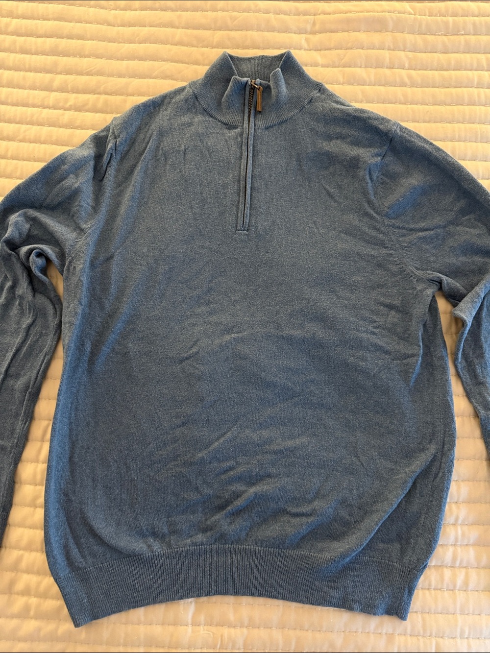 Nordstrom Light Blue Half‑Zip Knit Sweater